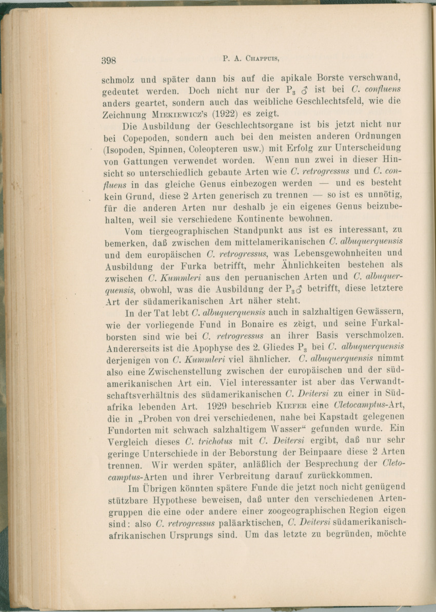 Zoologische Ergebnisse einer Reise nach Bonaire, Curacao und  Aruba im Jahre 1930 - 1. Teil - New Page