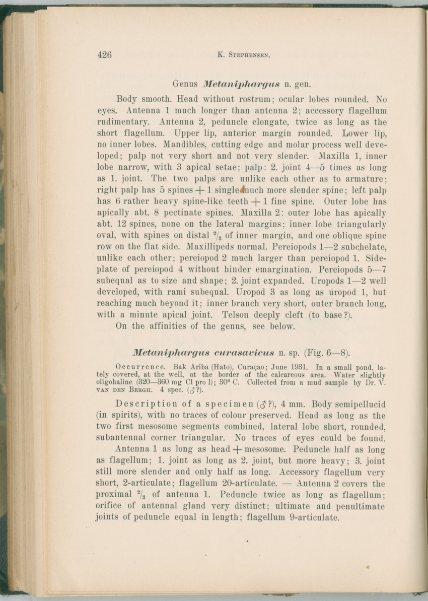 Zoologische Ergebnisse einer Reise nach Bonaire, Curacao und  Aruba im Jahre 1930 - 1. Teil - New Page