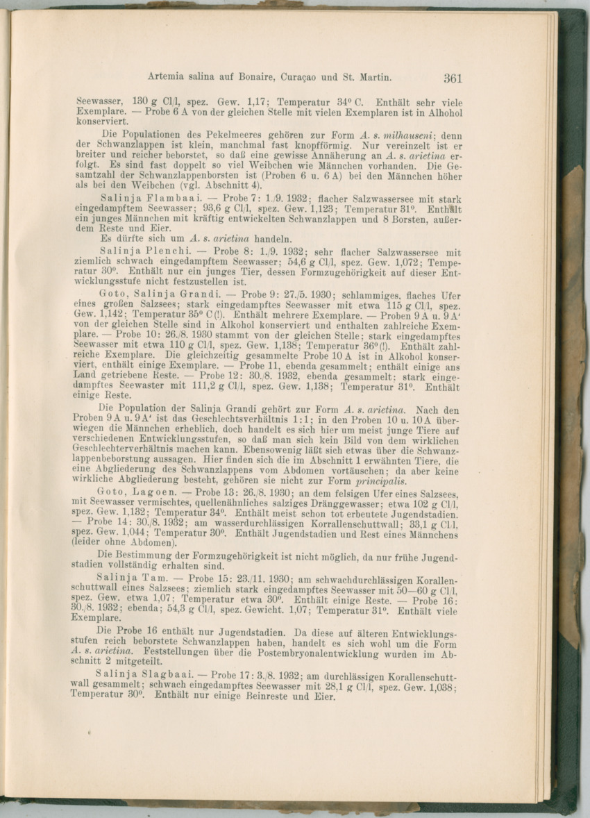 Zoologische Ergebnisse einer Reise nach Bonaire, Curacao und  Aruba im Jahre 1930 - 3. Teil - New Page