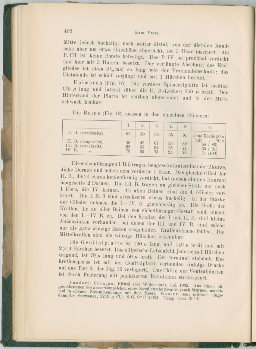 Zoologische Ergebnisse einer Reise nach Bonaire, Curacao und  Aruba im Jahre 1930 - 3. Teil - New Page
