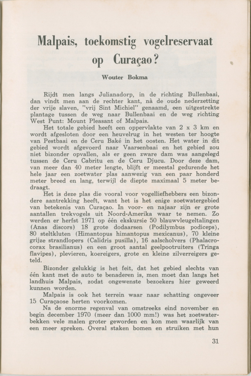 Uitgaven Stinapa - No. 6 - februari 1972 - New Page