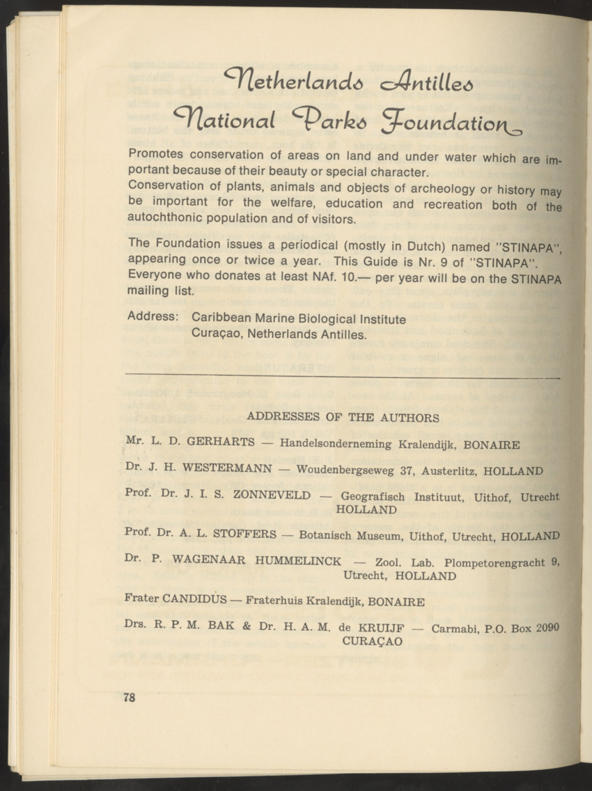 Uitgaven Stinapa - No. 9 - Field Guide National Park Washington - New Page
