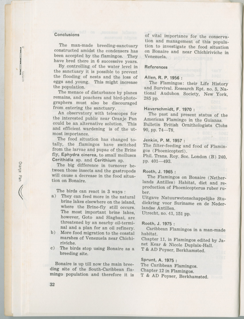 Uitgaven Stinapa - No. 11 - Ecology Conference on Flamingoes, Oil Pollution and Reefs, Bonaire 25-28 September 1975 - New Page