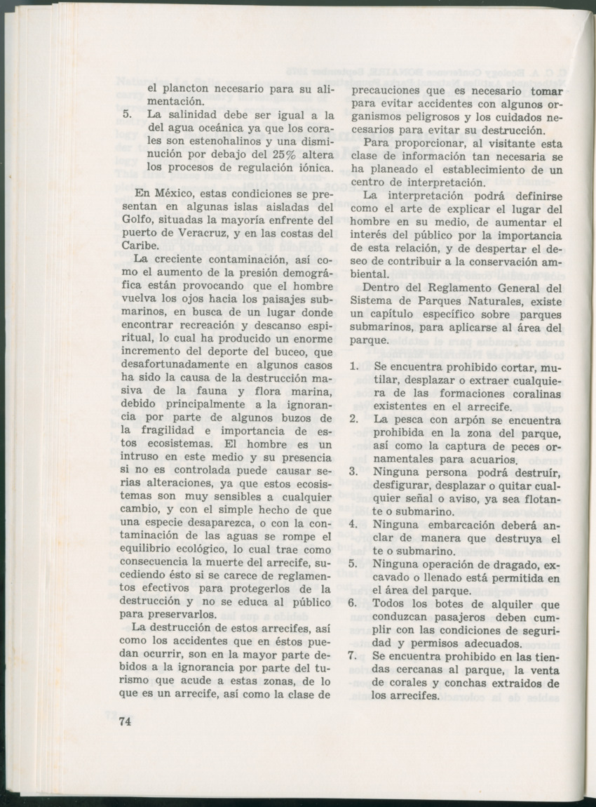 Uitgaven Stinapa - No. 11 - Ecology Conference on Flamingoes, Oil Pollution and Reefs, Bonaire 25-28 September 1975 - New Page