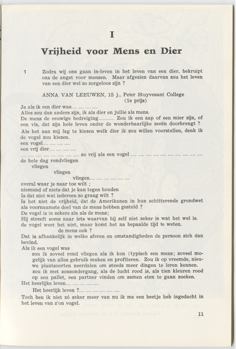 Uitgaven Stinapa - No. 12 - Kinderen over Dieren - New Page