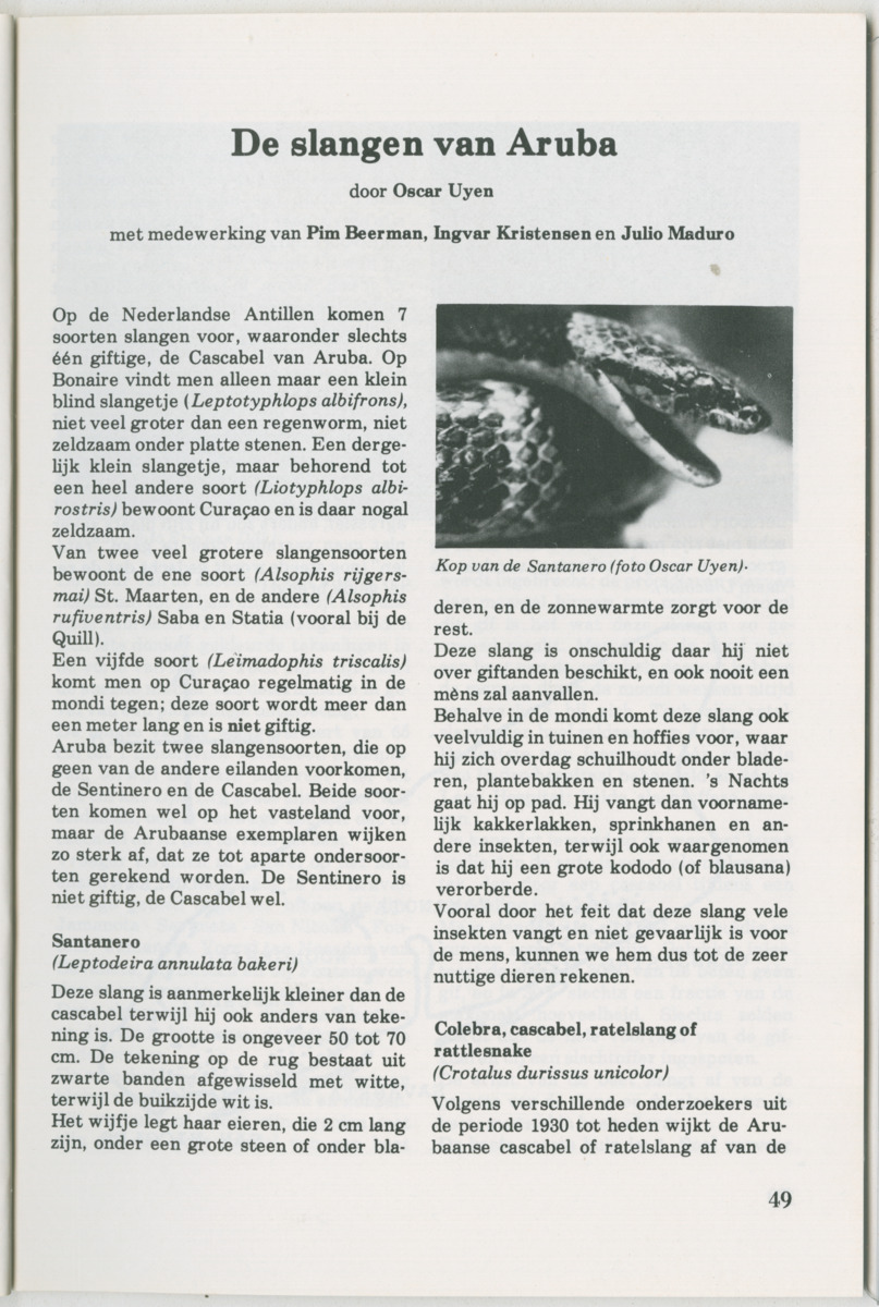 Uitgaven Stinapa - No. 14 - Aruba, zijn voorgeschiedenis zijn dieren - New Page