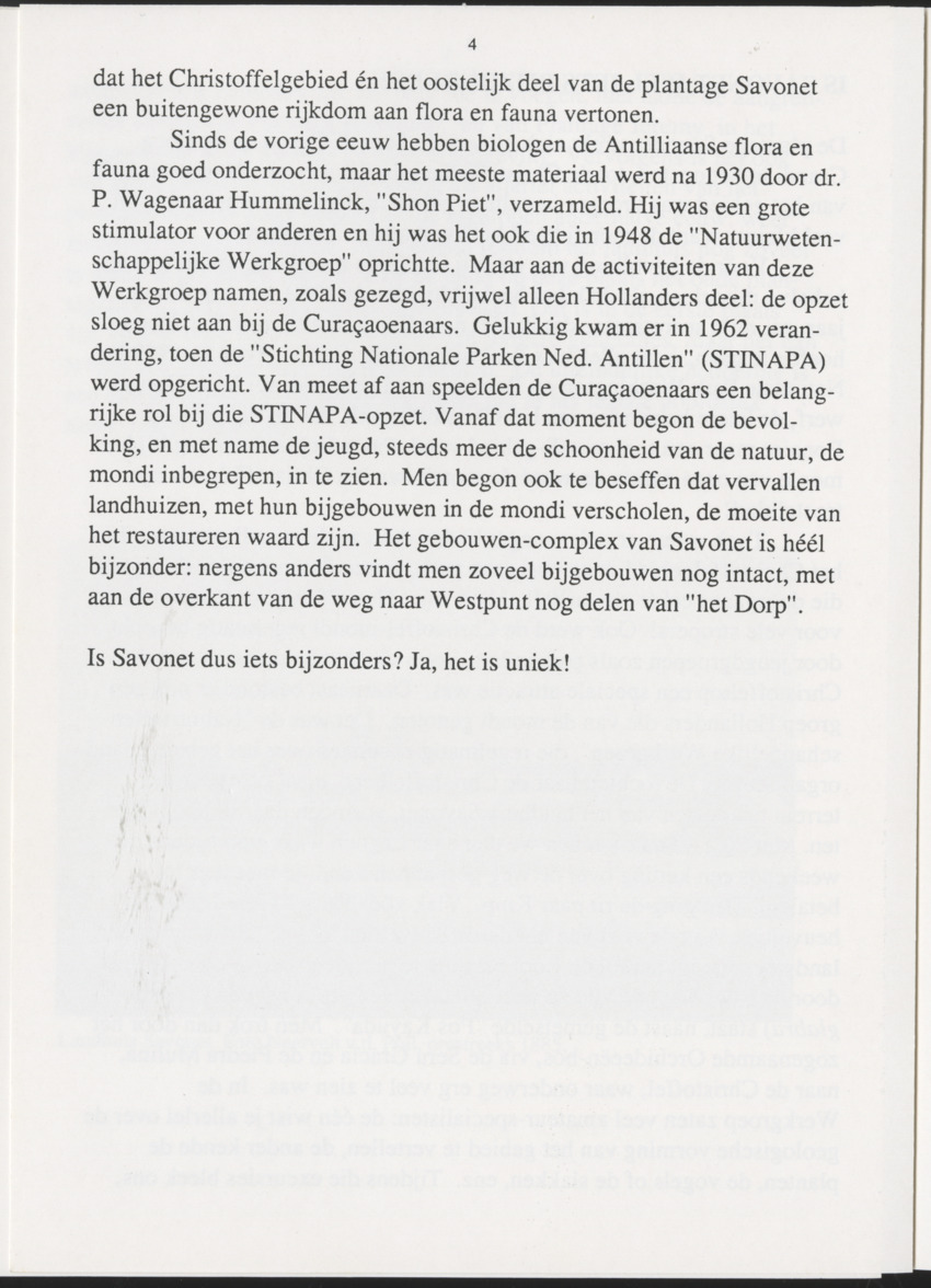 Uitgaven Stinapa - No. 35 - Plantage Savonet, Verleden en toekomst - New Page