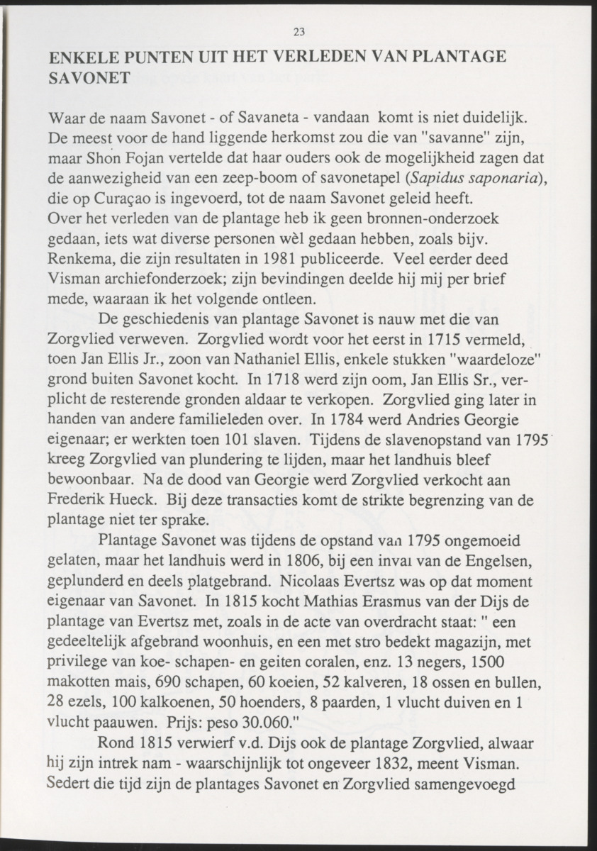 Uitgaven Stinapa - No. 35 - Plantage Savonet, Verleden en toekomst - New Page