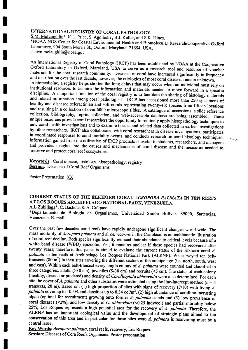 Association of Island Marine Laboratories - 32th Meeting - Sea Aquarium, Curacao - 2005 - New Page