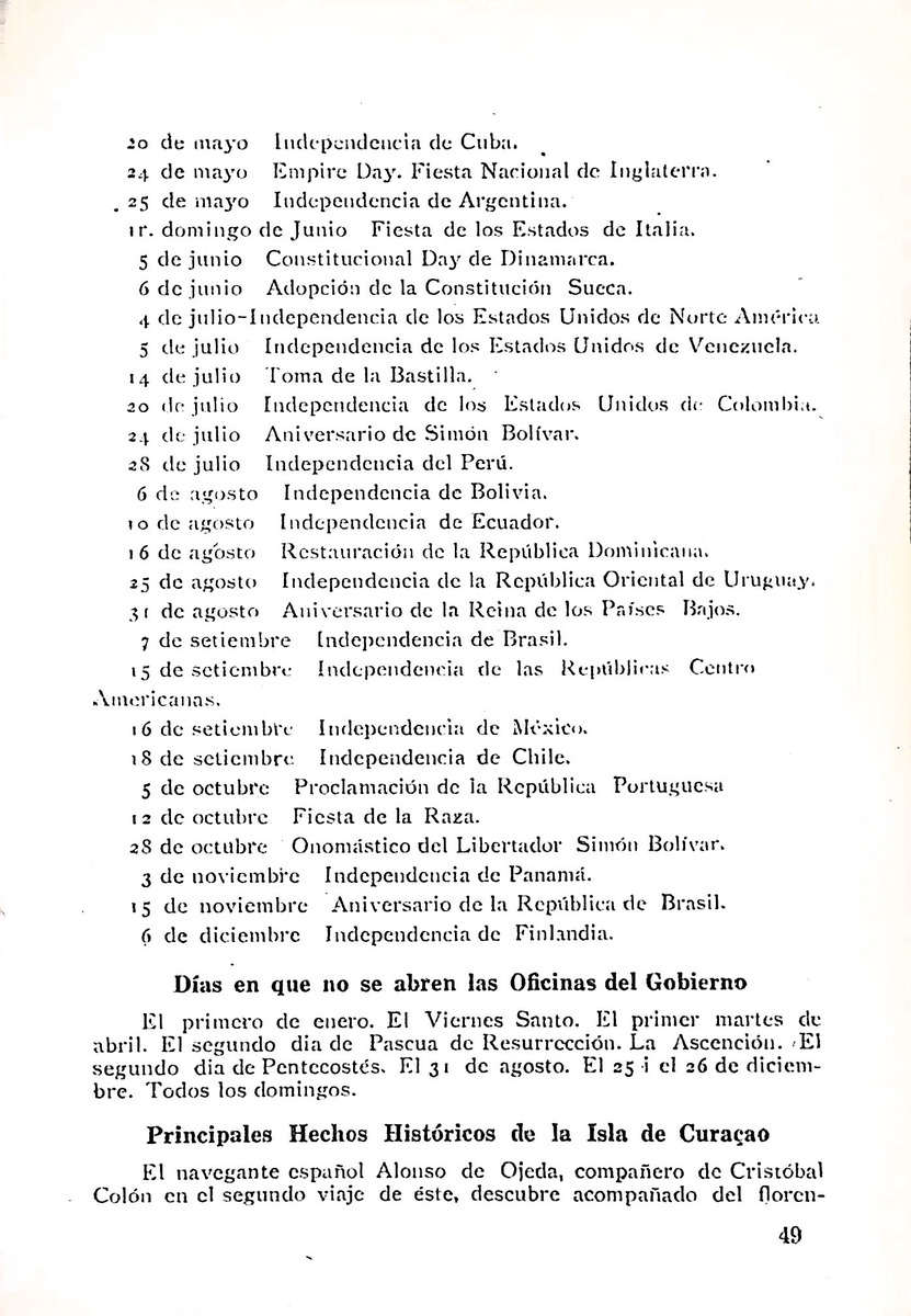 Almanaque de Curacao - 1943 - New Page