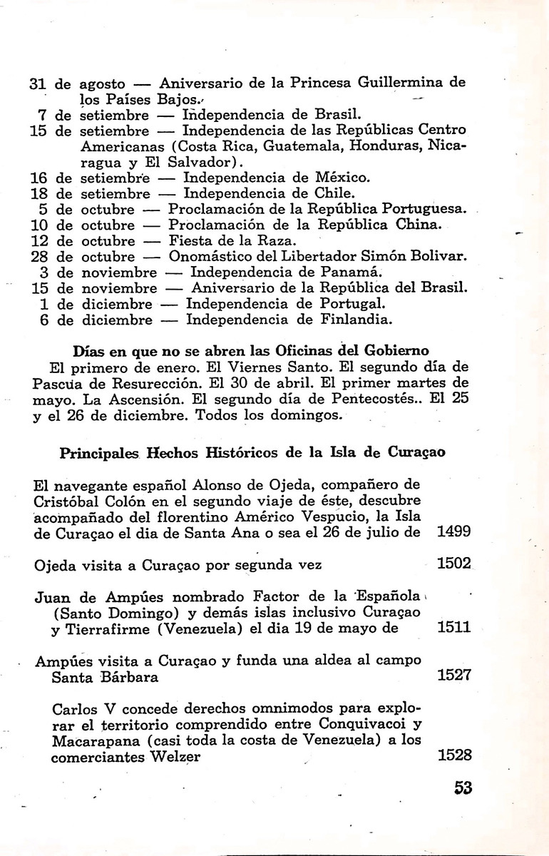 Almanaque de Curacao - 1955 - New Page