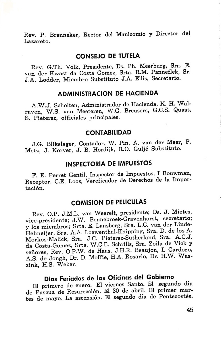 Almanaque de Curacao - 1961 - New Page