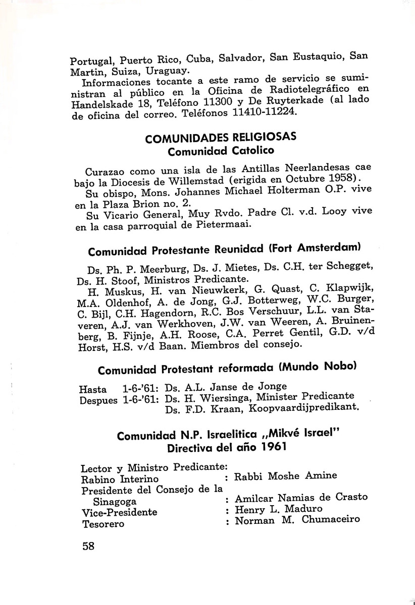 Almanaque de Curacao - 1961 - New Page