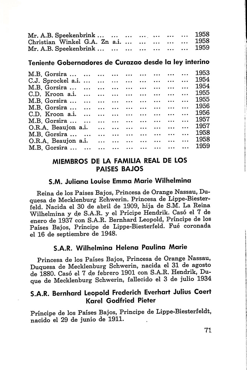 Almanaque de Curacao - 1961 - New Page