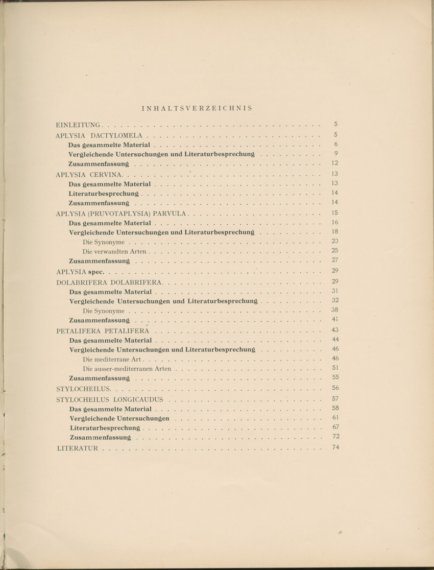 Ueber Westindische Aplysiidae und verwandten anderer gebiete - Capita Zoologica Vol VIII, part 1 (Zoologische Ergebnisse einer Reise nach Bonaire, Curacao und Aruba, nr 23) - New Page