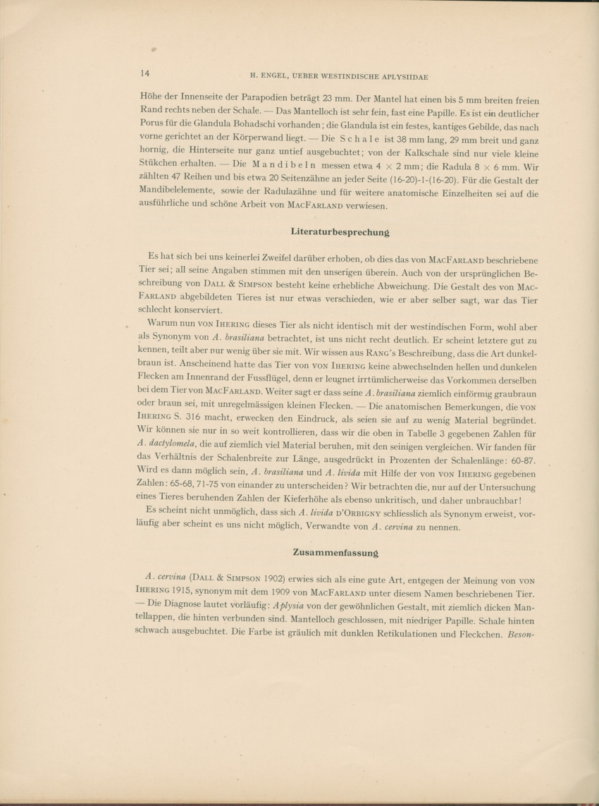Ueber Westindische Aplysiidae und verwandten anderer gebiete - Capita Zoologica Vol VIII, part 1 (Zoologische Ergebnisse einer Reise nach Bonaire, Curacao und Aruba, nr 23) - New Page
