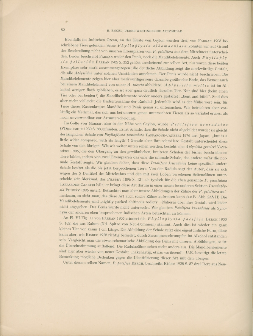 Ueber Westindische Aplysiidae und verwandten anderer gebiete - Capita Zoologica Vol VIII, part 1 (Zoologische Ergebnisse einer Reise nach Bonaire, Curacao und Aruba, nr 23) - New Page