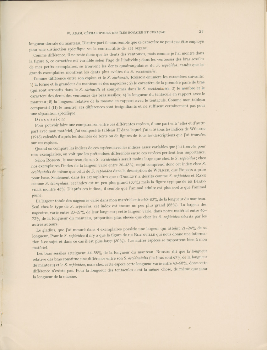 Cephalopodes des iles Bonaire et Curacao (avec un revision du genre Sepiotheutis de la cote Americaine) - Capita Zoologica Vol VIII, part 3 (Zoologische Ergebnisse einer Reise nach Bonaire, Curacao und Aruba, nr 24) - New Page