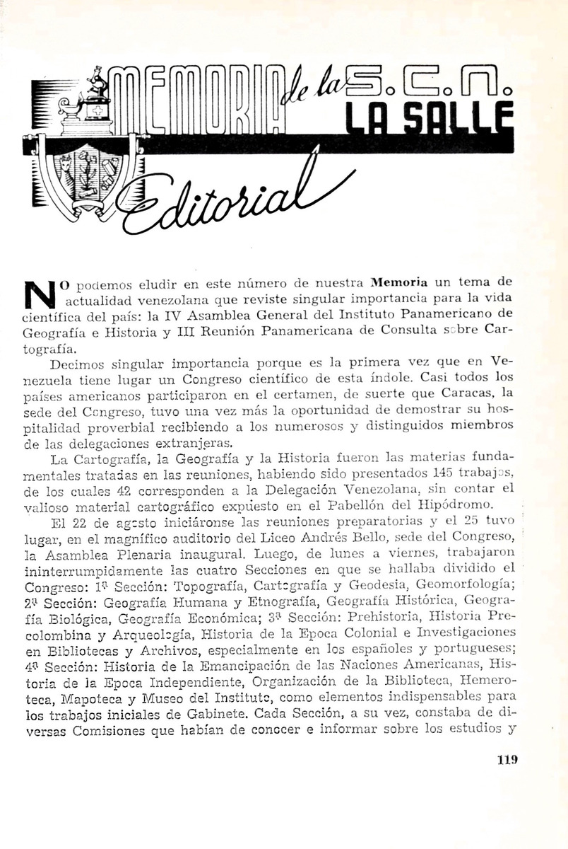 Memoria, Sociedad de Ciencias Naturales La Salle - 1946, Ano VI, Num. 16 - New Page