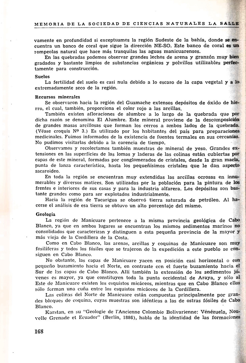 Memoria, Sociedad de Ciencias Naturales La Salle - 1946, Ano VI, Num. 16 - New Page