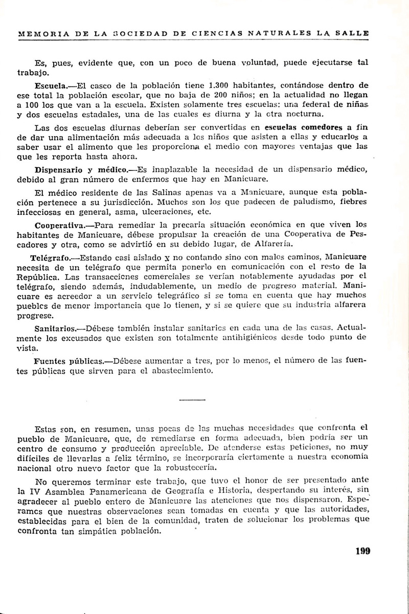 Memoria, Sociedad de Ciencias Naturales La Salle - 1946, Ano VI, Num. 16 - New Page