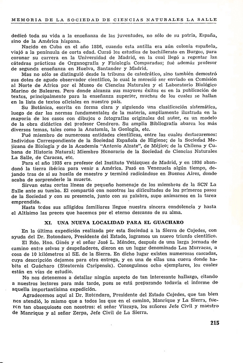 Memoria, Sociedad de Ciencias Naturales La Salle - 1946, Ano VI, Num. 16 - New Page