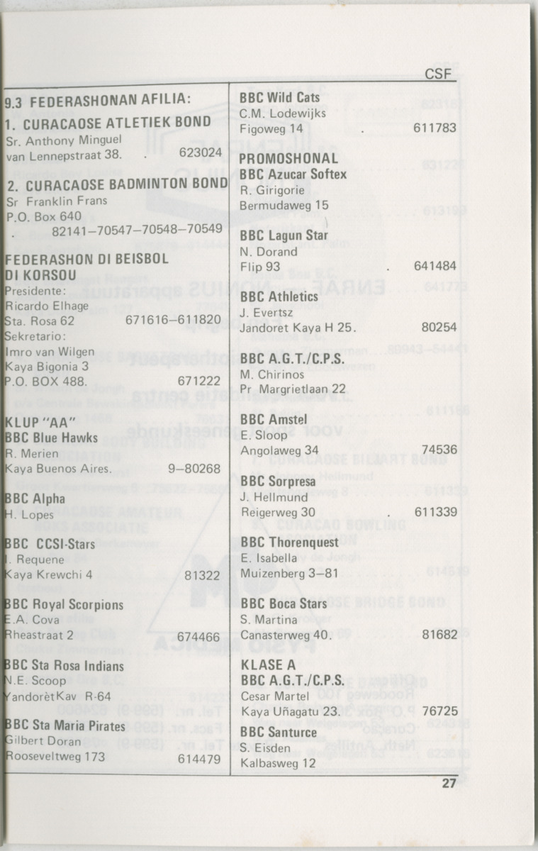 Guia di deporte 1986 : edukashon, fisiko i rekreashon - Page 33