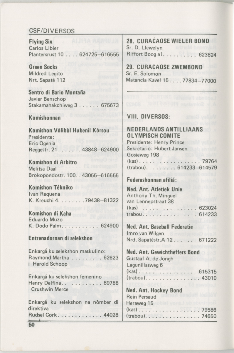 Guia di deporte 1986 : edukashon, fisiko i rekreashon - Page 56