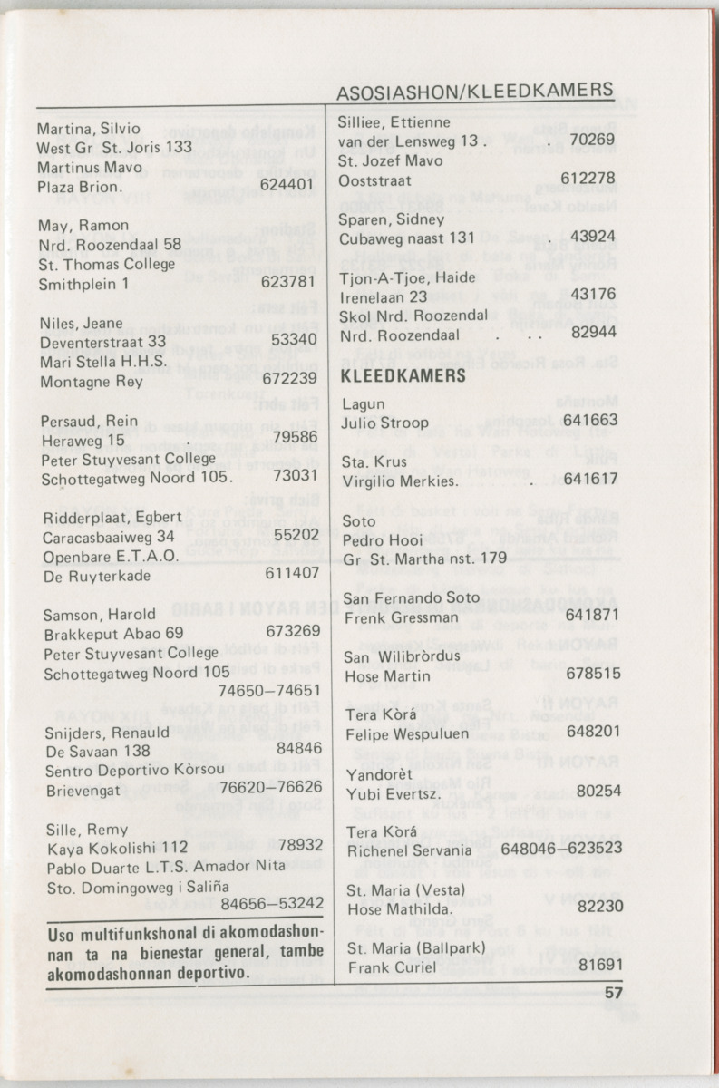 Guia di deporte 1986 : edukashon, fisiko i rekreashon - Page 63