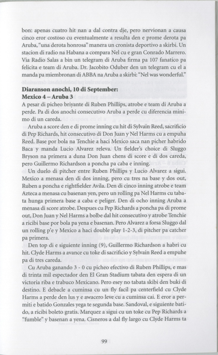 Historia di baseball di Aruba e prome añanan : di "Bomba" pa XIII Serie Mundial di Baseball Amateur - Page 101