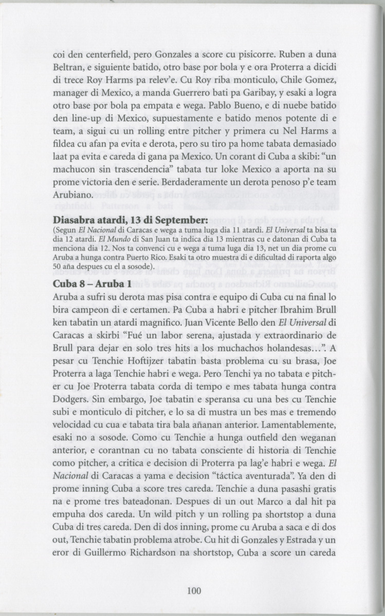 Historia di baseball di Aruba e prome añanan : di "Bomba" pa XIII Serie Mundial di Baseball Amateur - Page 102