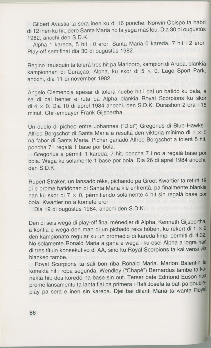 Hómrùn: béisbòl di Curaçao : di greis te Yankee Stadium - Page 88