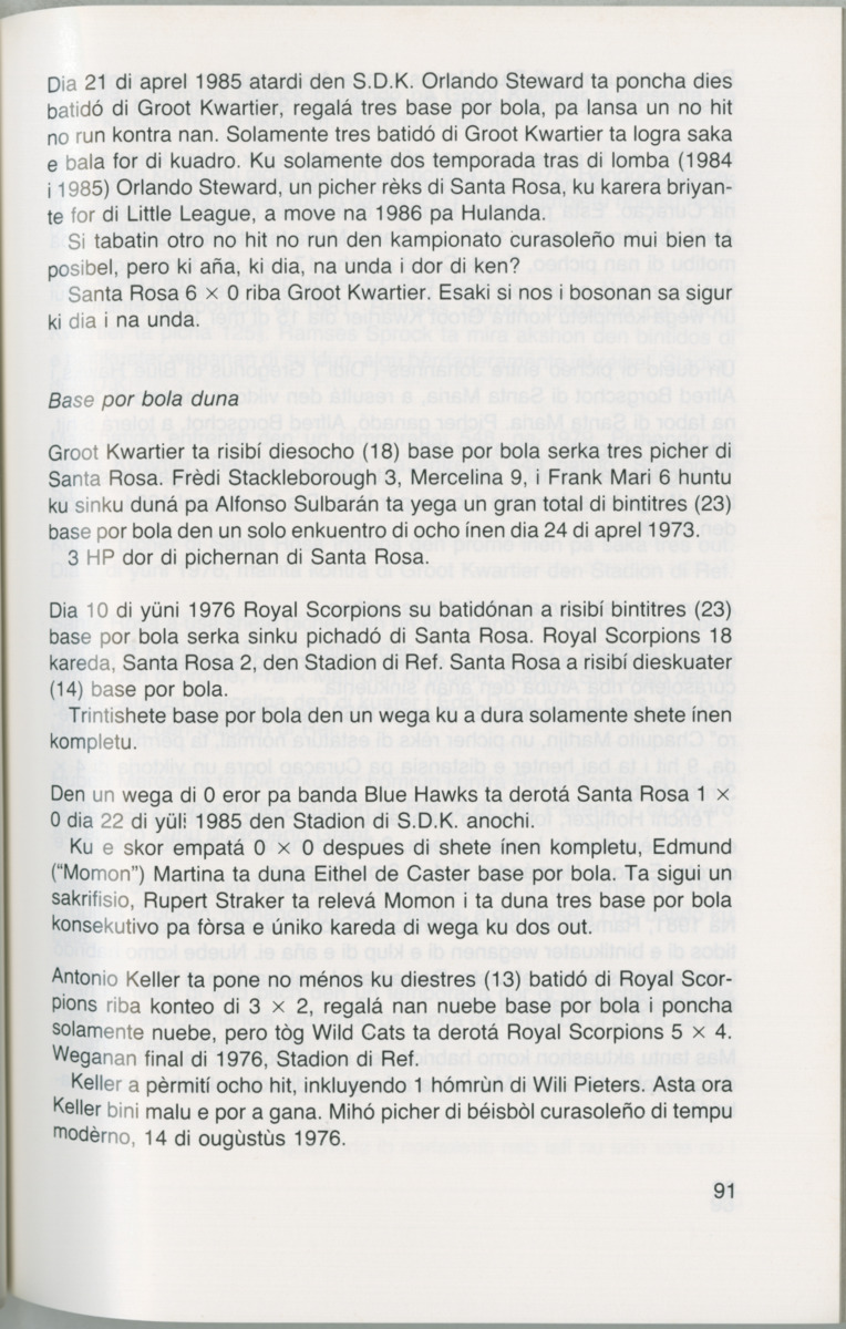 Hómrùn: béisbòl di Curaçao : di greis te Yankee Stadium - Page 93