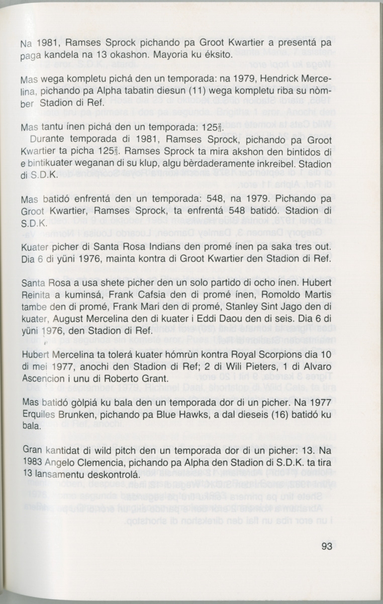 Hómrùn: béisbòl di Curaçao : di greis te Yankee Stadium - Page 95
