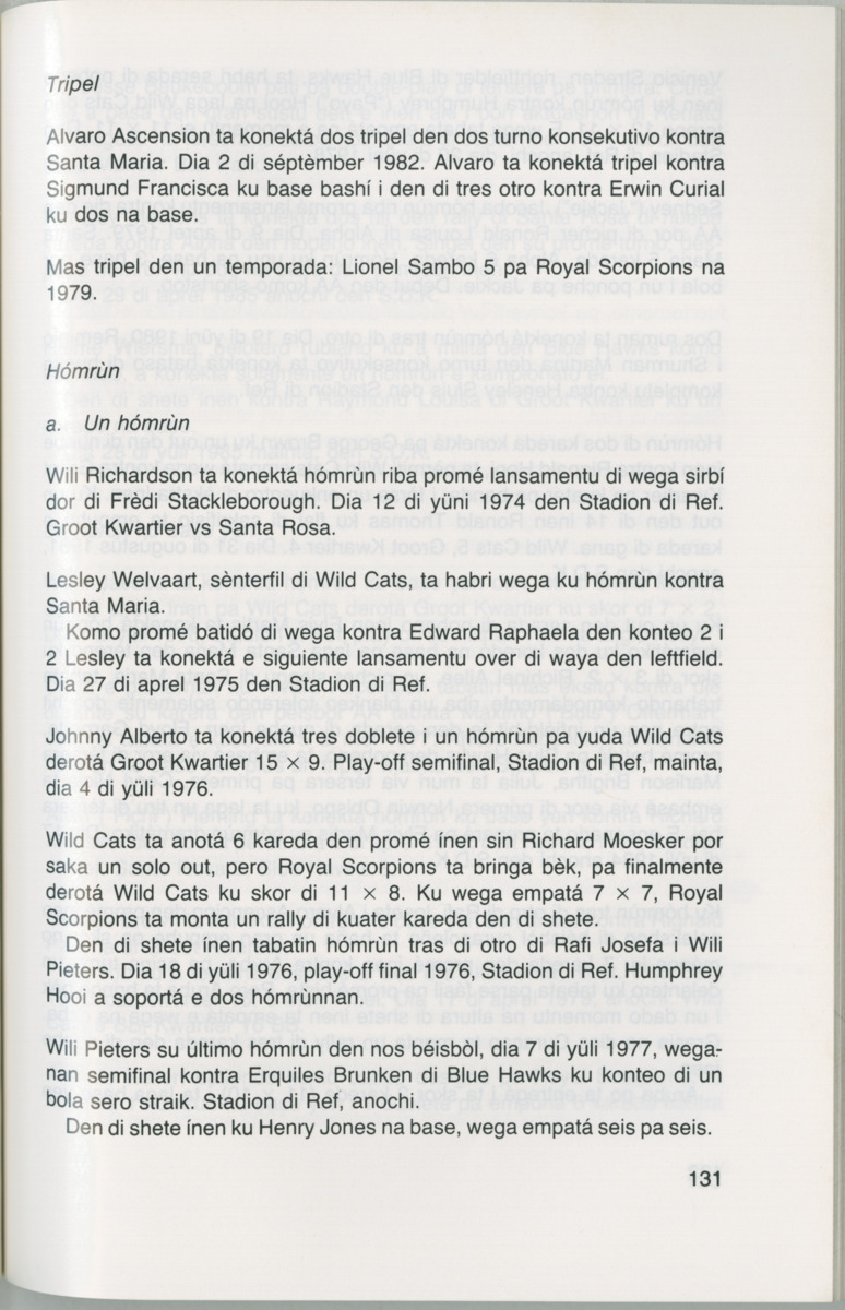Hómrùn: béisbòl di Curaçao : di greis te Yankee Stadium - Page 133