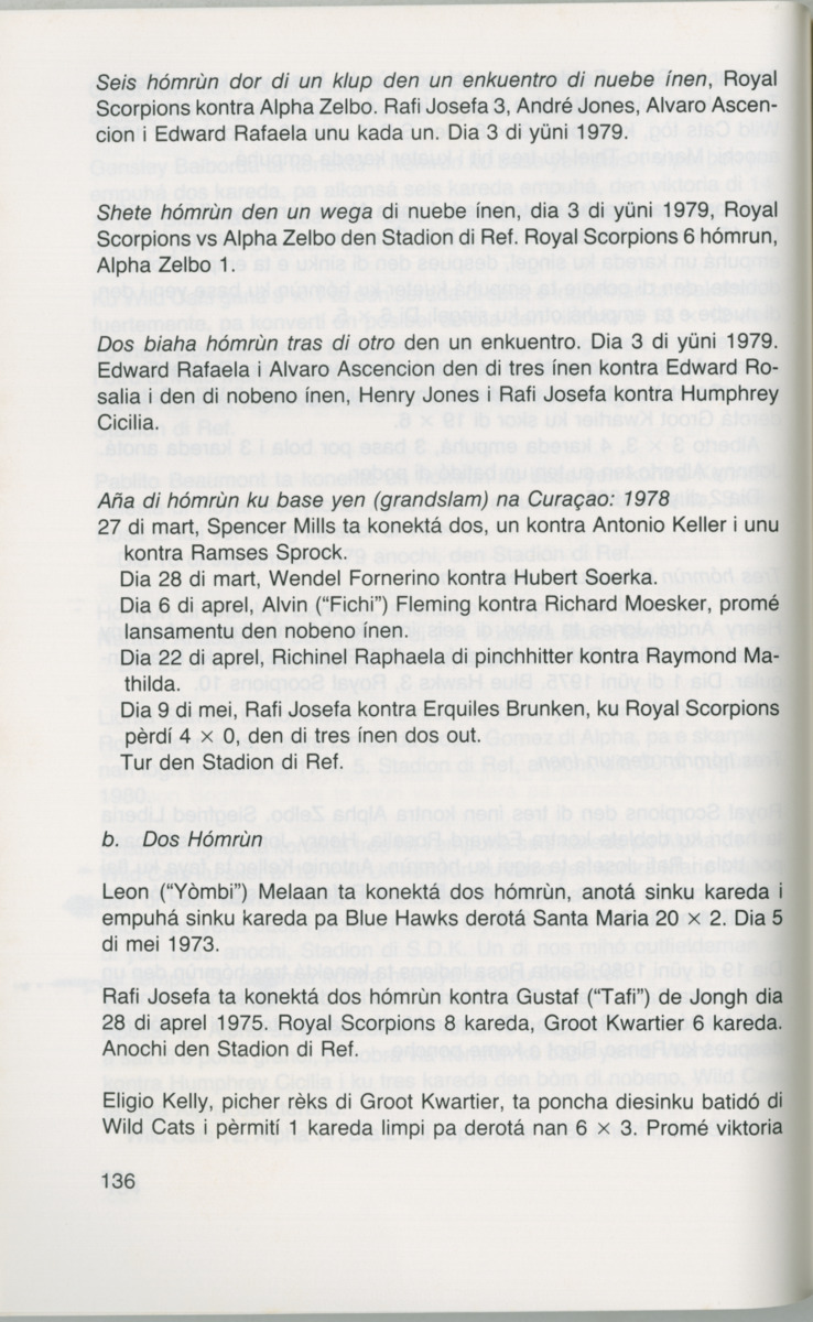 Hómrùn: béisbòl di Curaçao : di greis te Yankee Stadium - Page 138