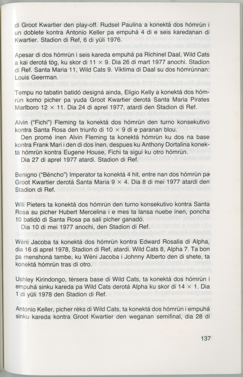 Hómrùn: béisbòl di Curaçao : di greis te Yankee Stadium - Page 139