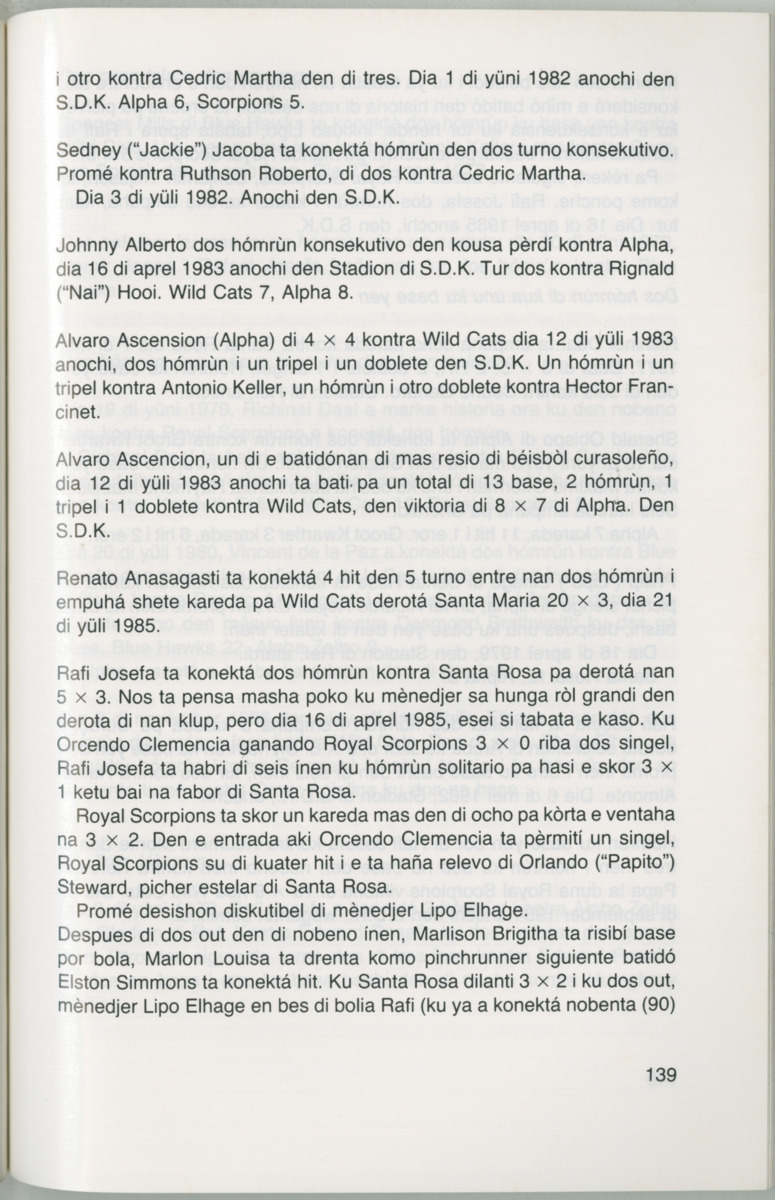 Hómrùn: béisbòl di Curaçao : di greis te Yankee Stadium - Page 141