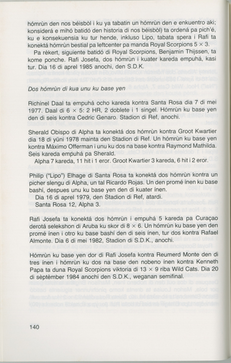 Hómrùn: béisbòl di Curaçao : di greis te Yankee Stadium - Page 142
