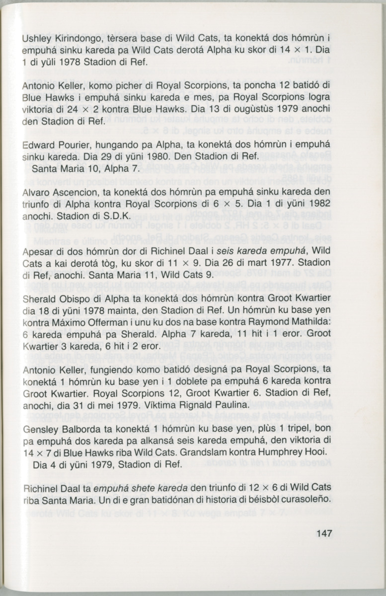 Hómrùn: béisbòl di Curaçao : di greis te Yankee Stadium - Page 149