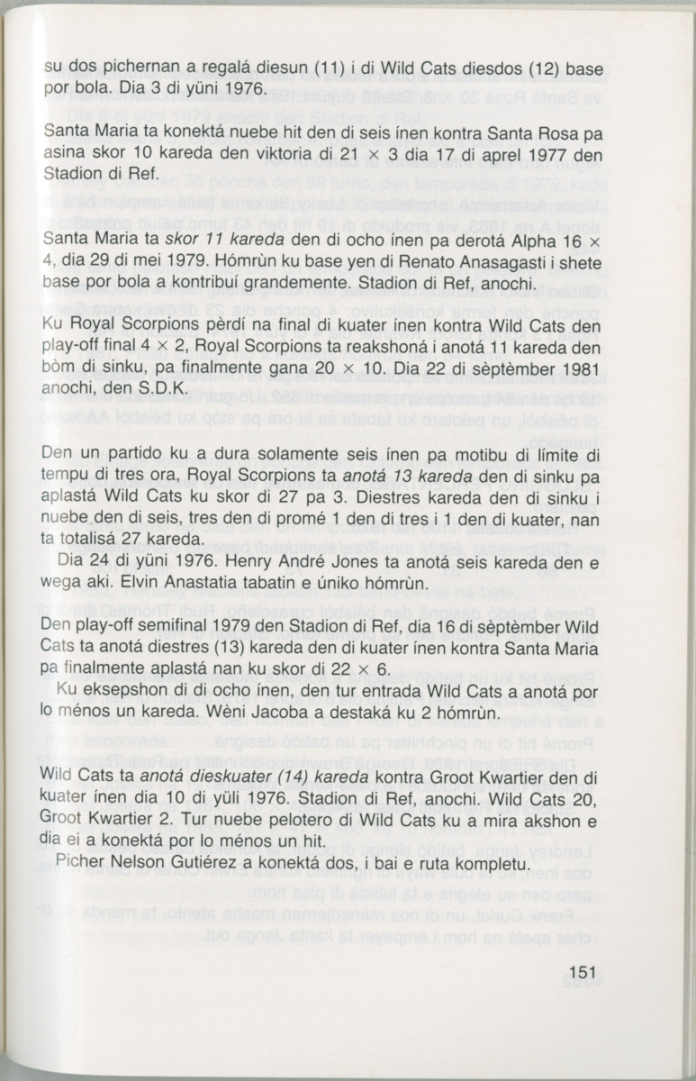 Hómrùn: béisbòl di Curaçao : di greis te Yankee Stadium - Page 153