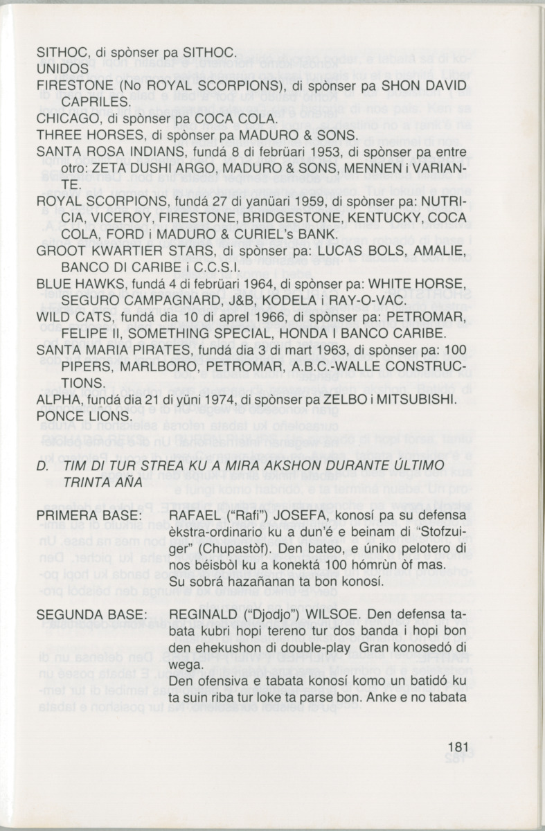 Hómrùn: béisbòl di Curaçao : di greis te Yankee Stadium - Page 183