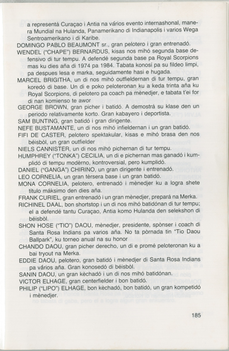 Hómrùn: béisbòl di Curaçao : di greis te Yankee Stadium - Page 187