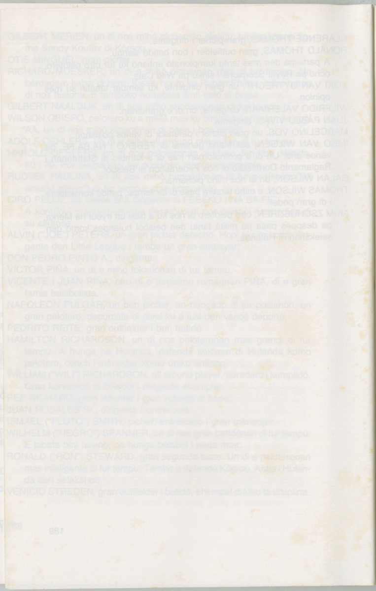 Hómrùn: béisbòl di Curaçao : di greis te Yankee Stadium - Page 192