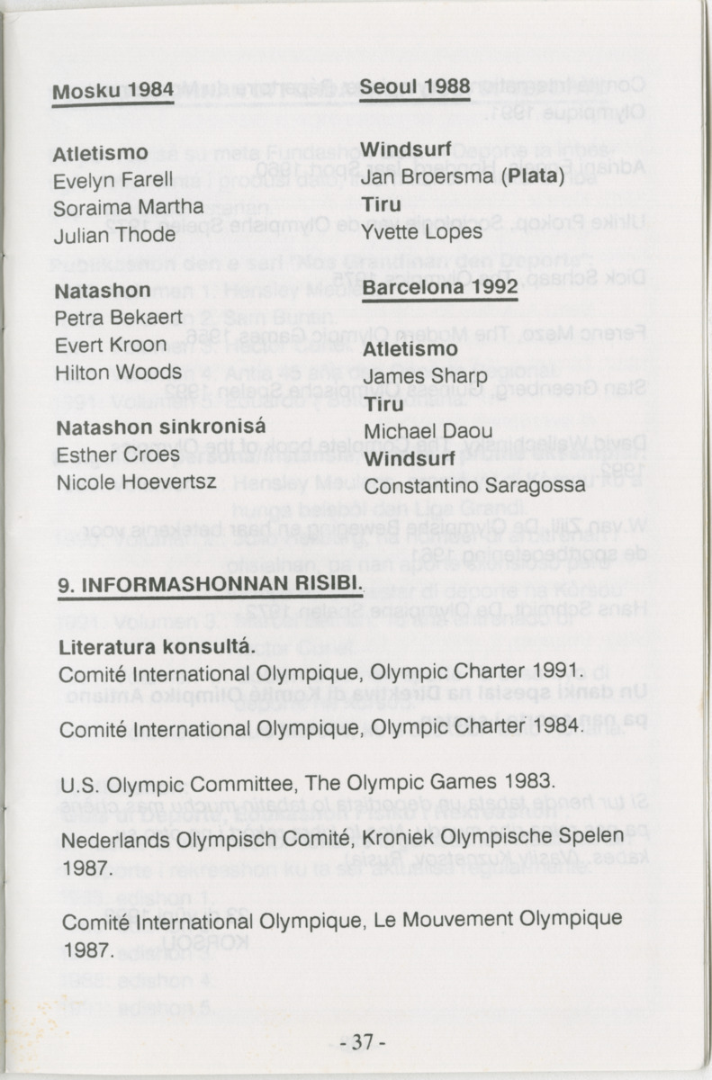 Komite Olimpiko Internashonal, kiko esei ta? - Page 39