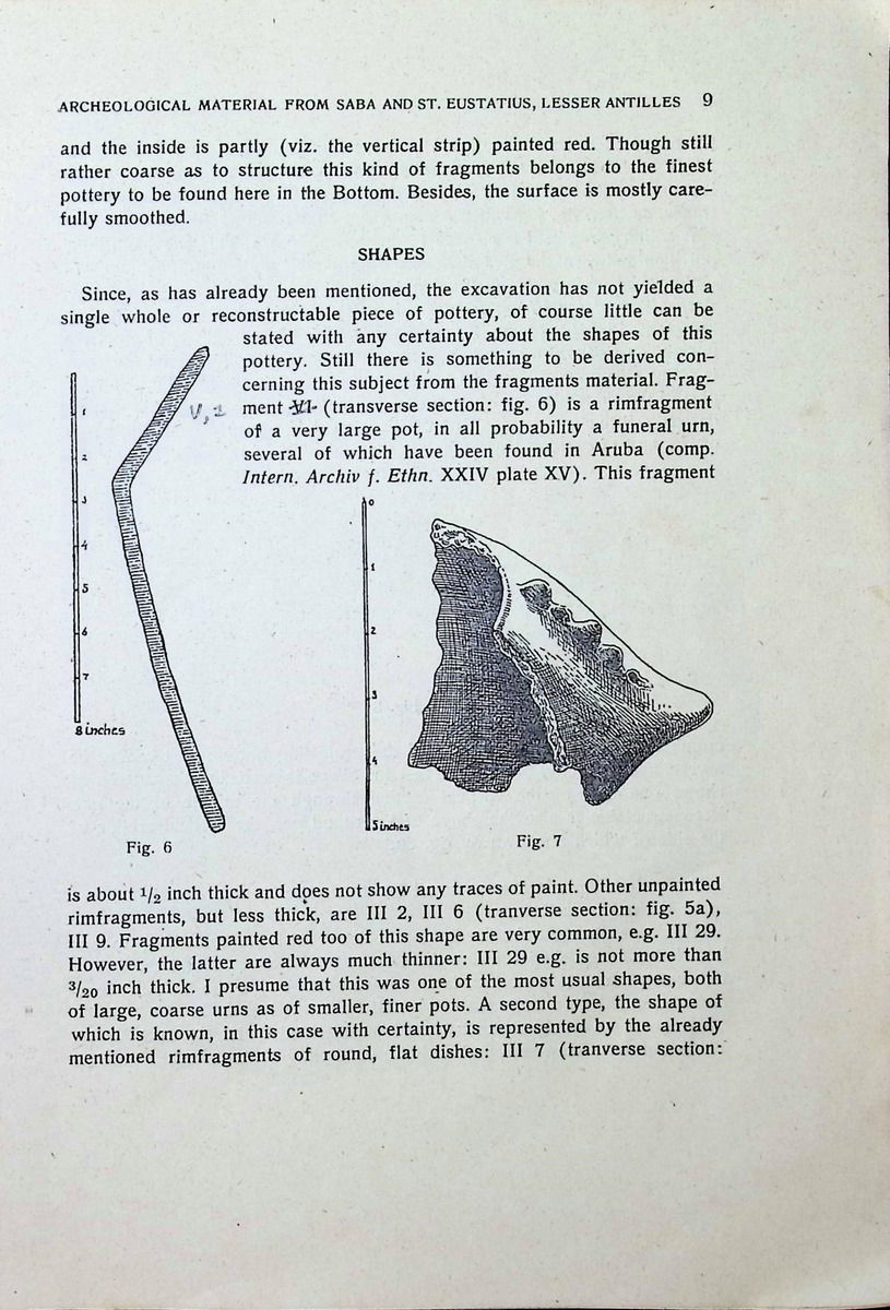 Archeological Material from Saba and St. Eustatius, Lesser Antilles - New Page