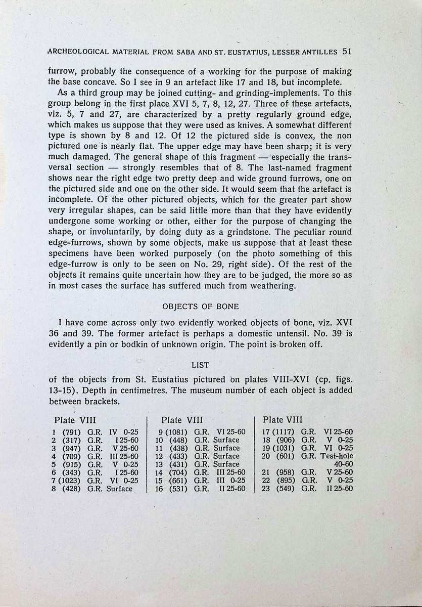 Archeological Material from Saba and St. Eustatius, Lesser Antilles - New Page