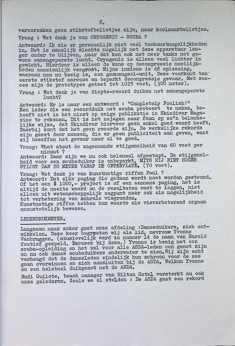 ASDA - Antillian Scuba Diving Association - 1968, nrs januari-december - New Page