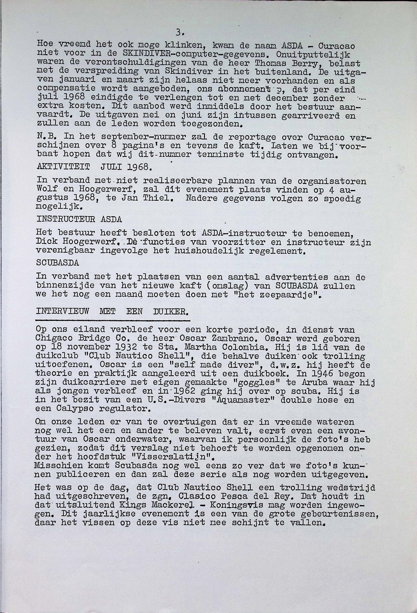 ASDA - Antillian Scuba Diving Association - 1968, nrs januari-december - New Page