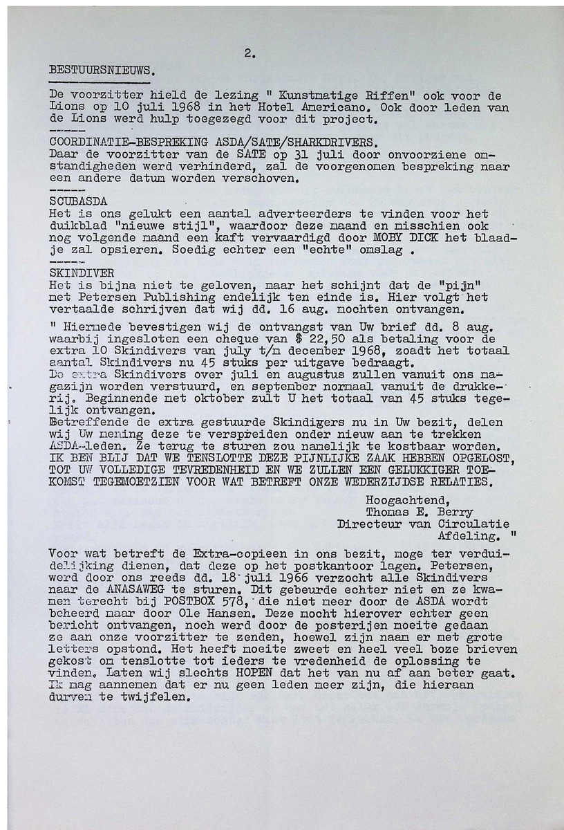 ASDA - Antillian Scuba Diving Association - 1968, nrs januari-december - New Page